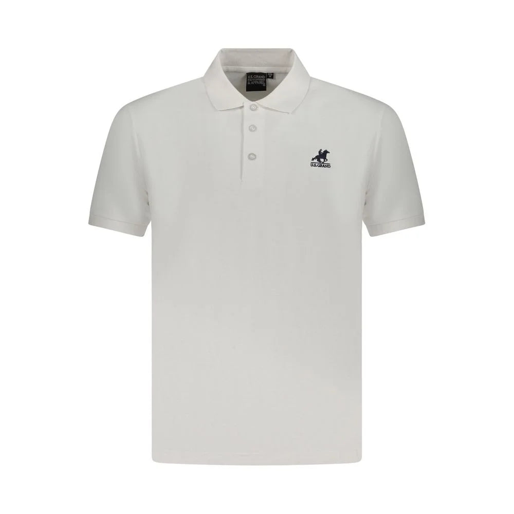 U.S. Grand Polo White Cotton Polo Shirt