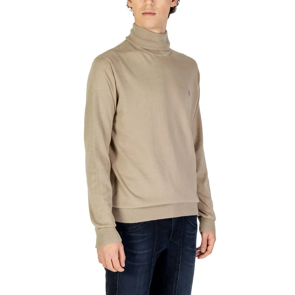 U.S. POLO ASSN. Beige Cotton Turtleneck - Sweaters