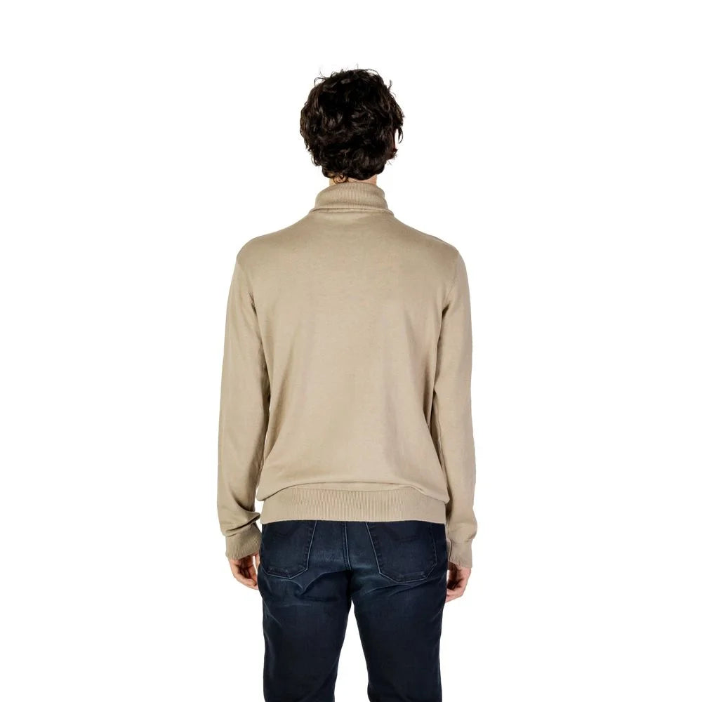 U.S. POLO ASSN. Beige Cotton Turtleneck - Sweaters