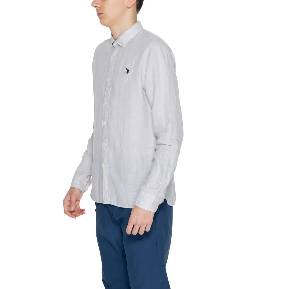 U.S. POLO ASSN. Beige Linen Shirt - IT44 | S - Shirts