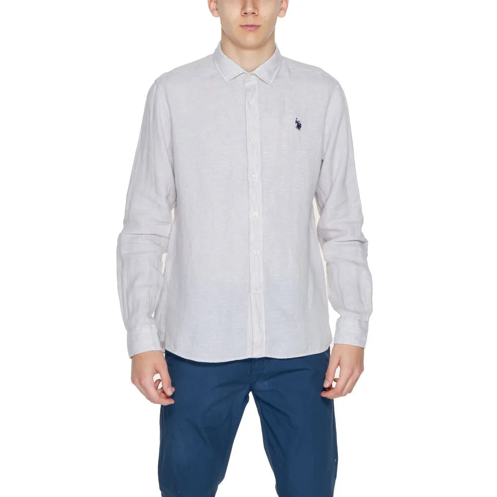 U.S. POLO ASSN. Beige Linen Shirt - IT44 | S - Shirts