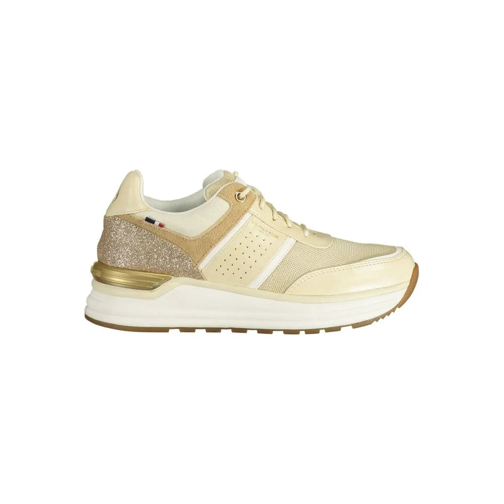 U.S. POLO ASSN. Beige Polyester Sneaker - EU39/US9 - Athletic Shoes
