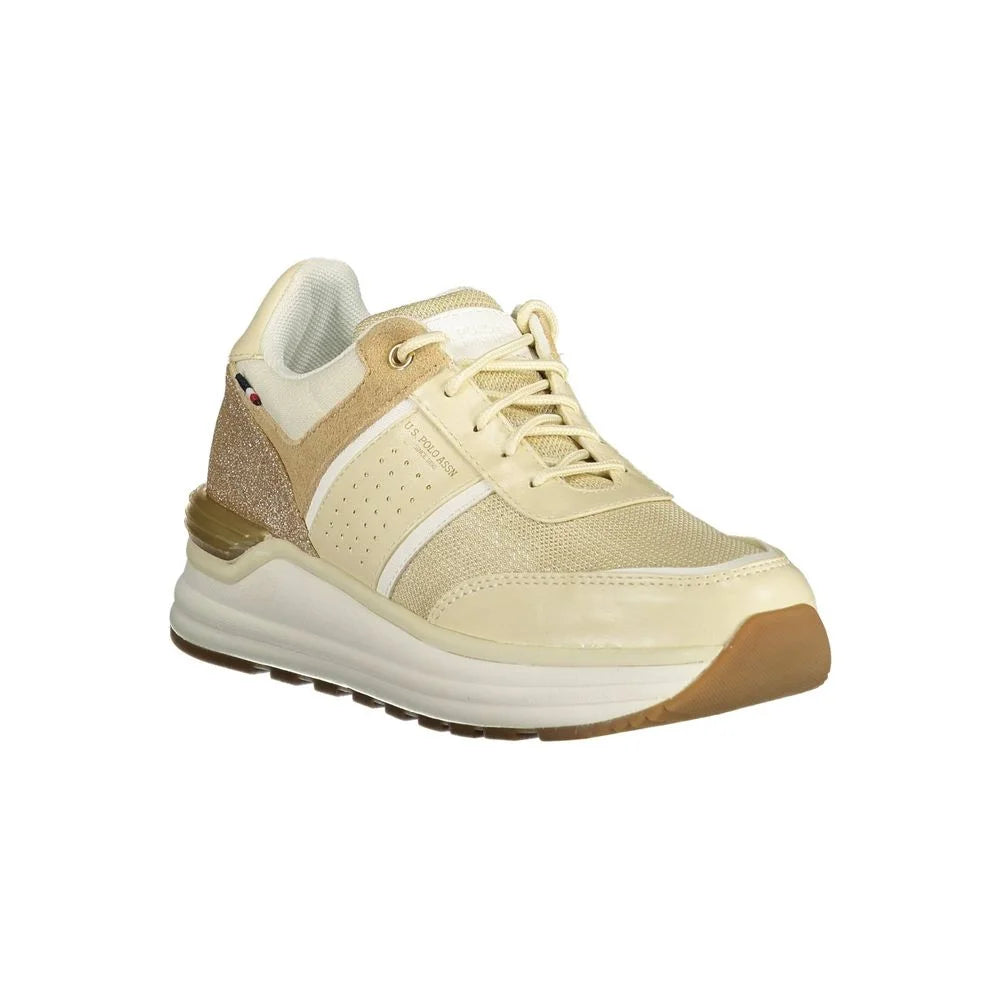 U.S. POLO ASSN. Beige Polyester Sneaker - EU39/US9 - Athletic Shoes