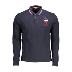 U.S. POLO ASSN. Blue Cotton Men Polo Shirt - XXL - Polos