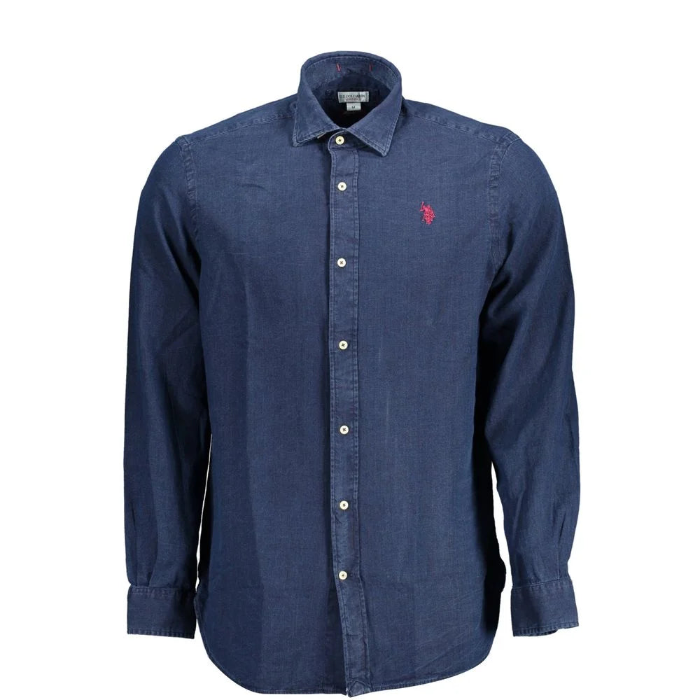 U.S. POLO ASSN. Blue Cotton Men Shirt - XXL - Shirts