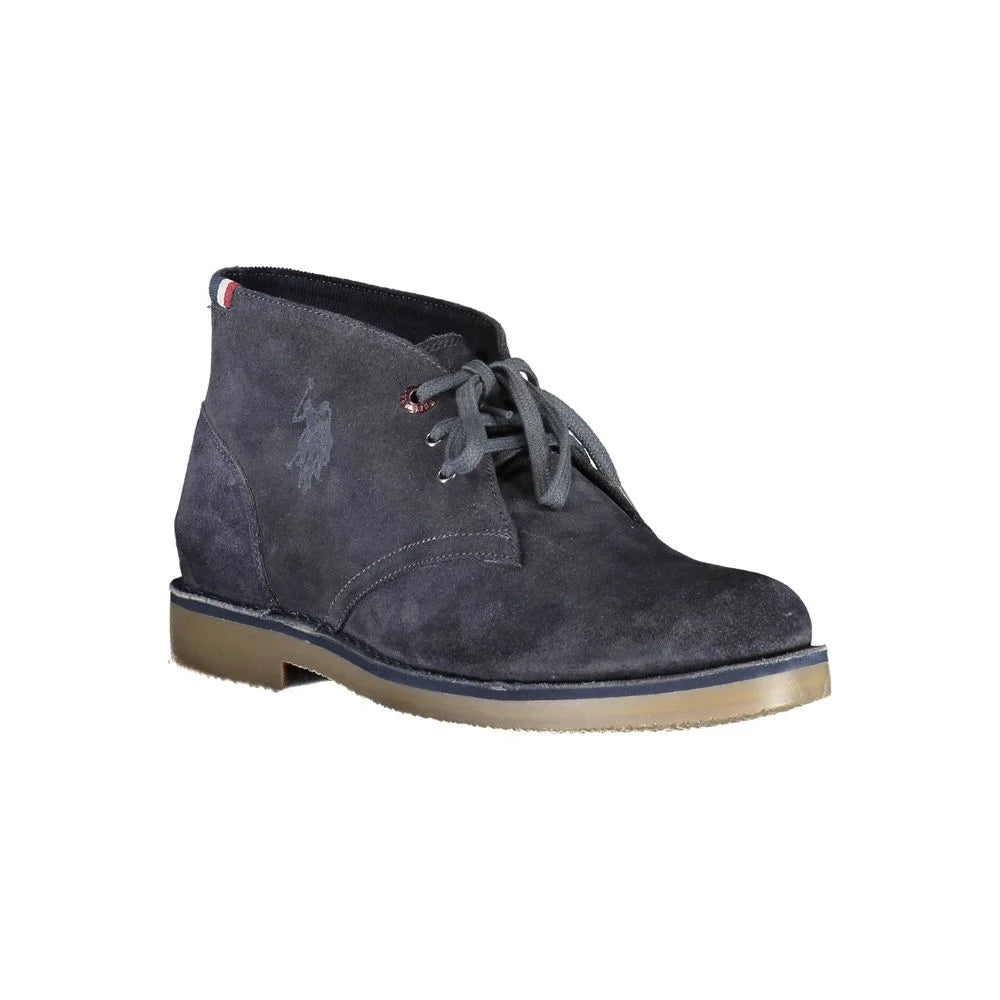U.S. POLO ASSN. Blue Leather Mens Ankle Boot - Boots