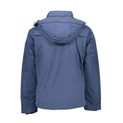 U.S. POLO ASSN. Blue Polyester Men Jacket - IT54 | XXL - Rain Coats