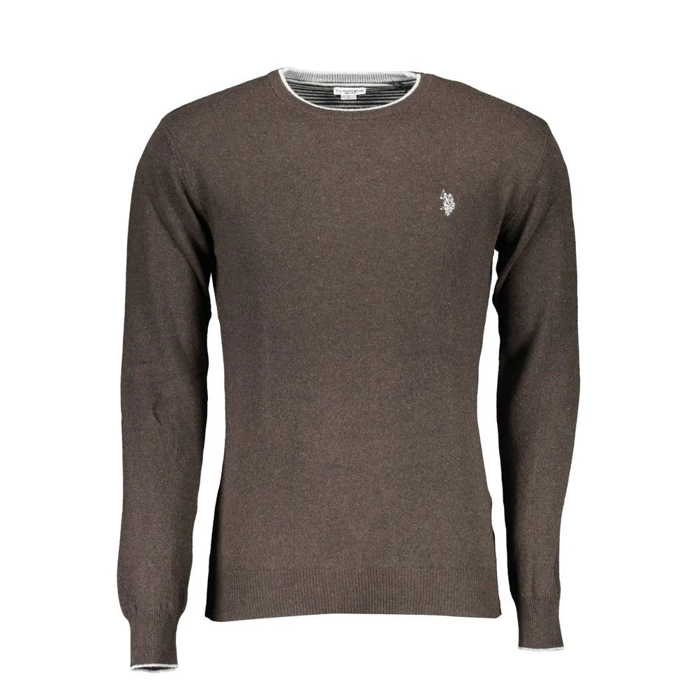 U.S. POLO ASSN. Brown Wool Men Sweater - Sweaters