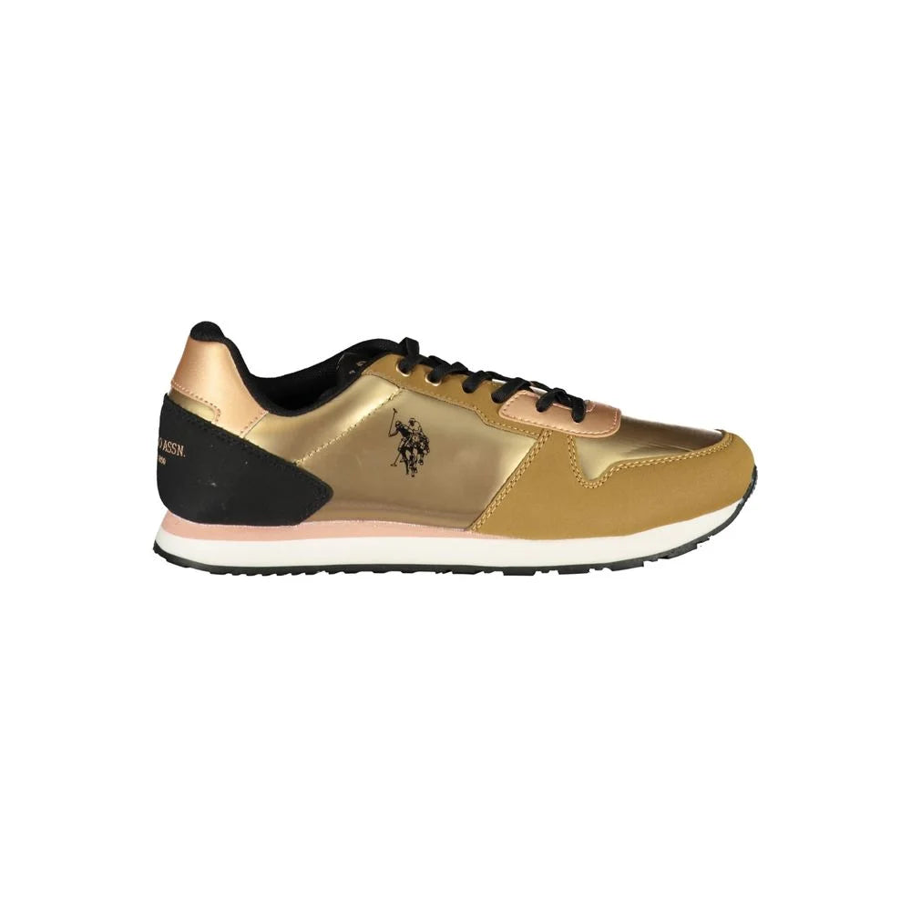 U.S. POLO ASSN. Gold Polyester Sneaker - EU35/US5 - Sneakers