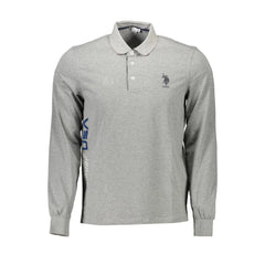 U.S. POLO ASSN. Gray Cotton Men Polo Shirt - XXL - Polos