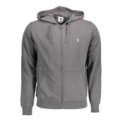 U.S. POLO ASSN. Gray Cotton Men Sweater - Hoodies