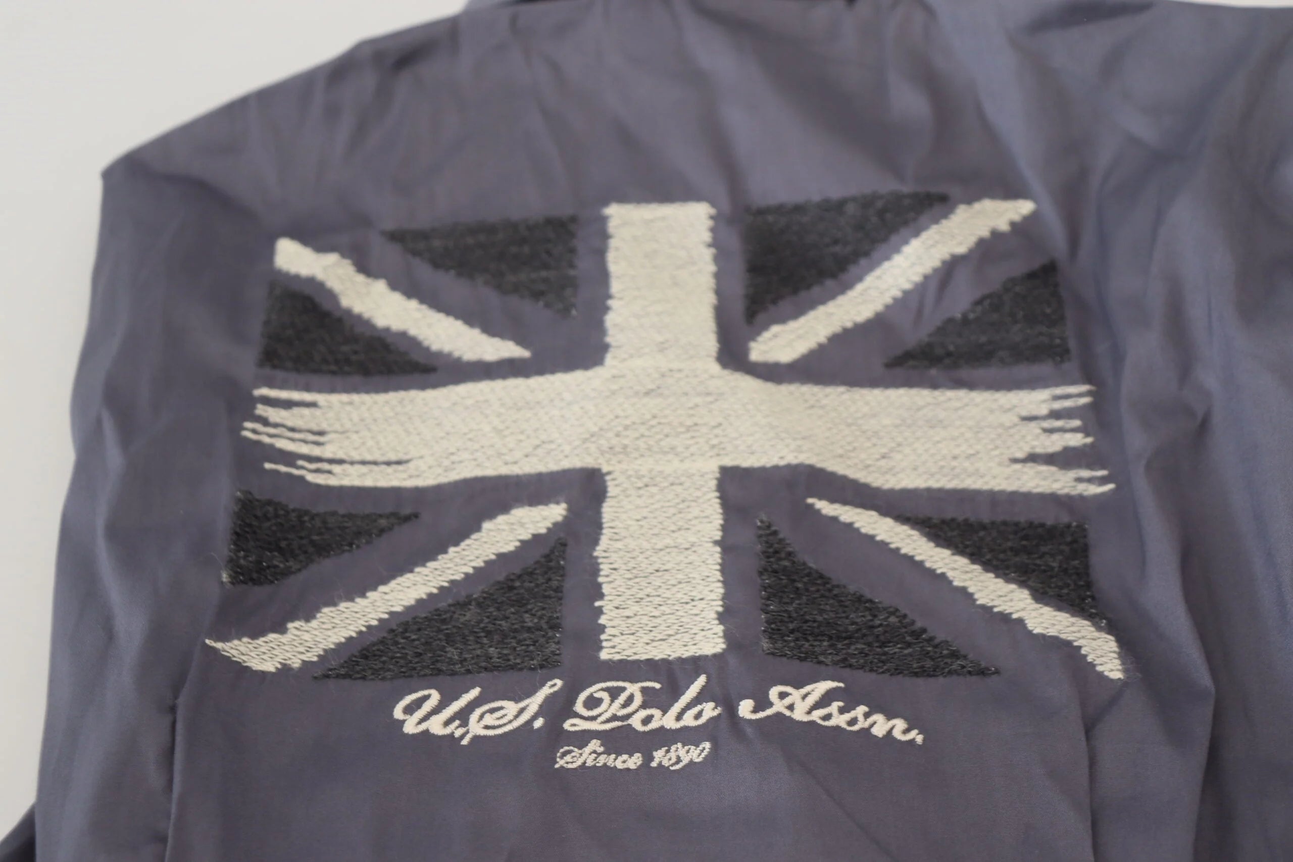 U.S. POLO ASSN. Gray Printed Long Sleeves Collared Top - IT38 | XS - Shirts