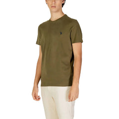 U.S. POLO ASSN. Green Cotton T-Shirt - IT44 | S - T-Shirts