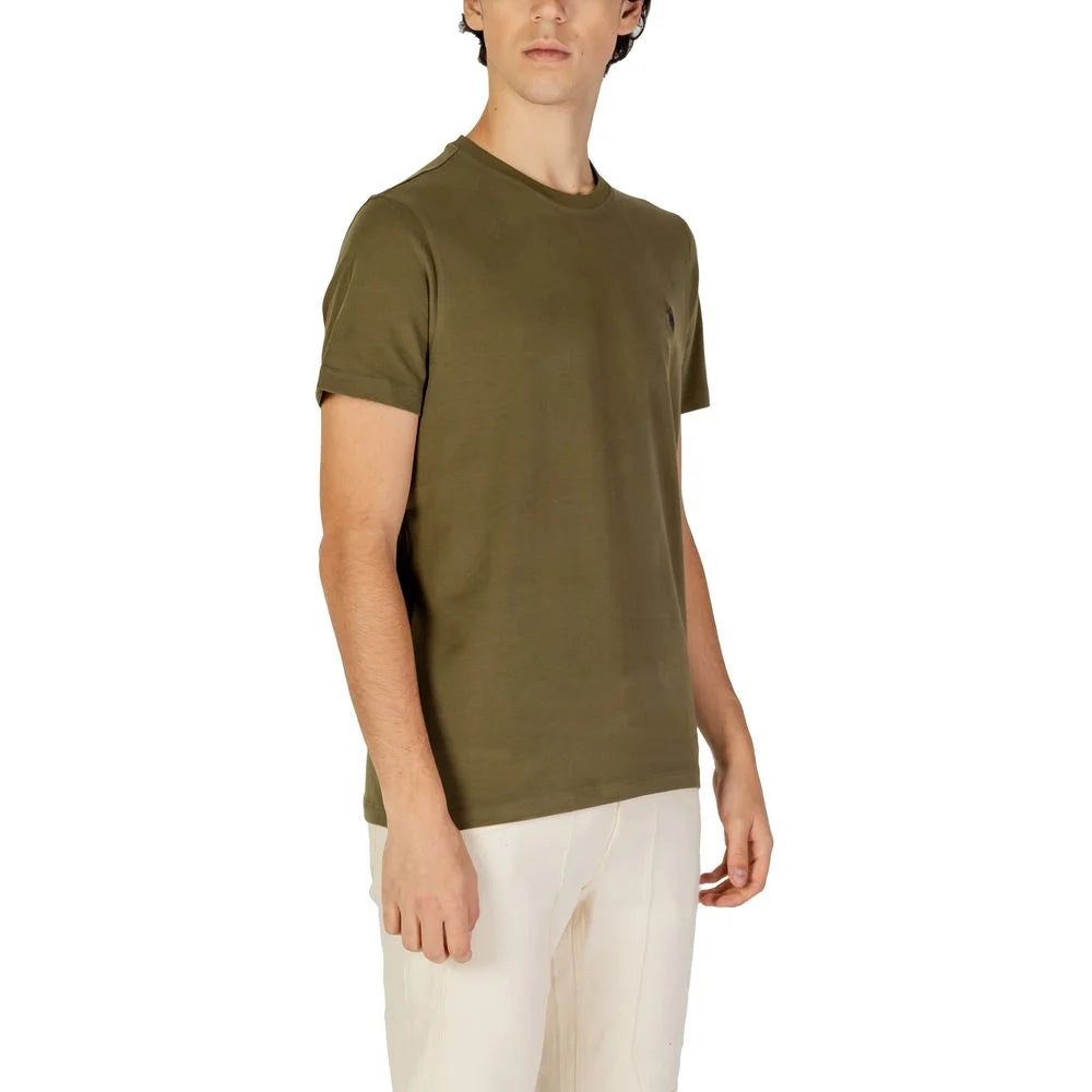 U.S. POLO ASSN. Green Cotton T-Shirt - IT44 | S - T-Shirts
