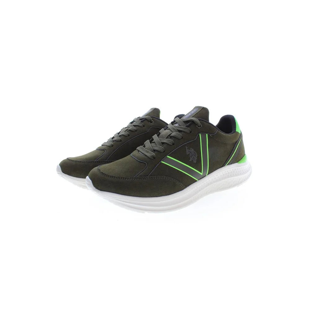 U.S. POLO ASSN. Green Polyester Men Sneaker - Sneakers
