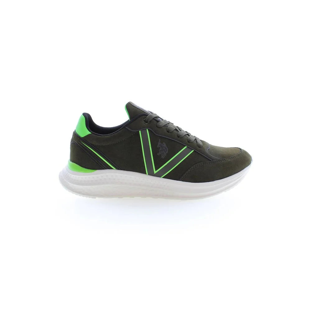 U.S. POLO ASSN. Green Polyester Men Sneaker - Sneakers