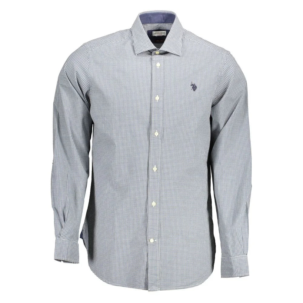 U.S. POLO ASSN. Light Blue Cotton Men Shirt - Shirts