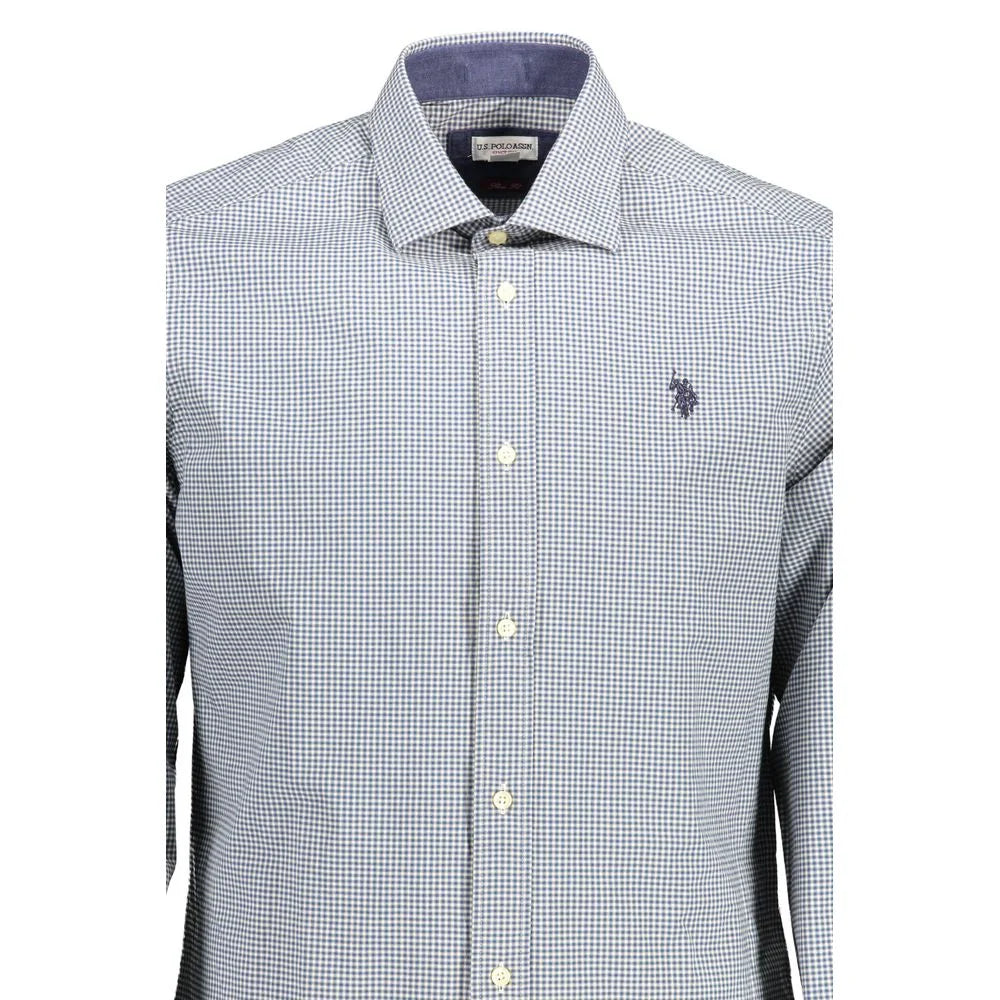 U.S. POLO ASSN. Light Blue Cotton Men Shirt - Shirts
