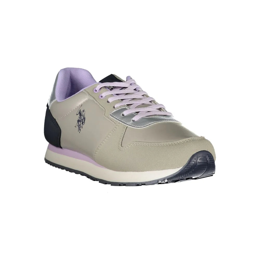 U.S. POLO ASSN. Silver Polyester Women Sneaker - Sneakers