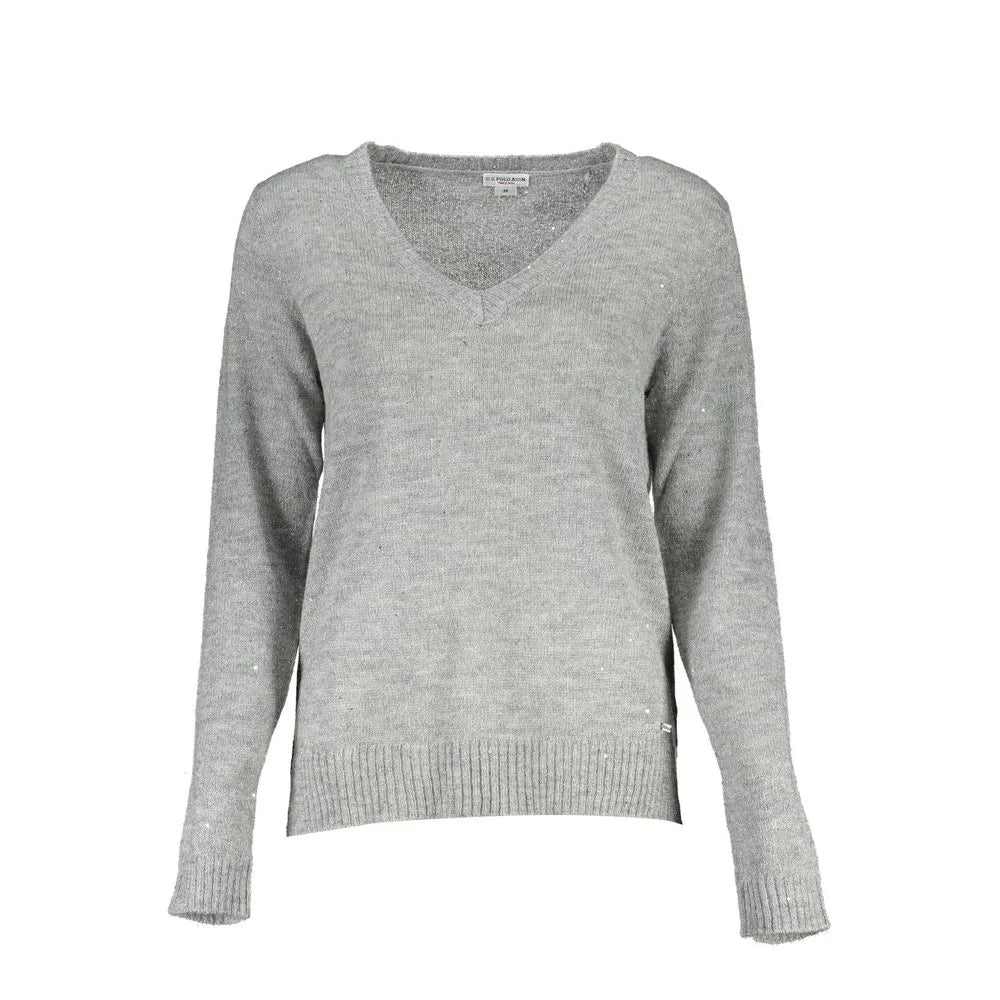 U.S. POLO ASSN. Silver Wool Women Sweater - Sweaters