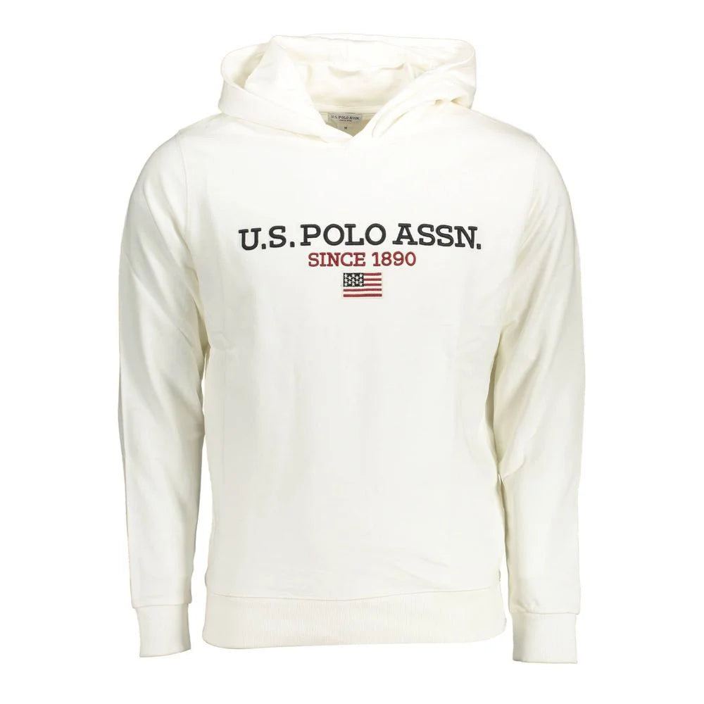 U.S. POLO ASSN. White Cotton Men Sweater - Hoodies