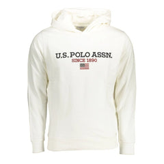 U.S. POLO ASSN. White Cotton Men Sweater - Hoodies