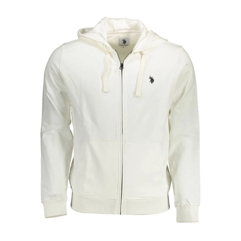 U.S. POLO ASSN. White Cotton Men Sweater - Hoodies
