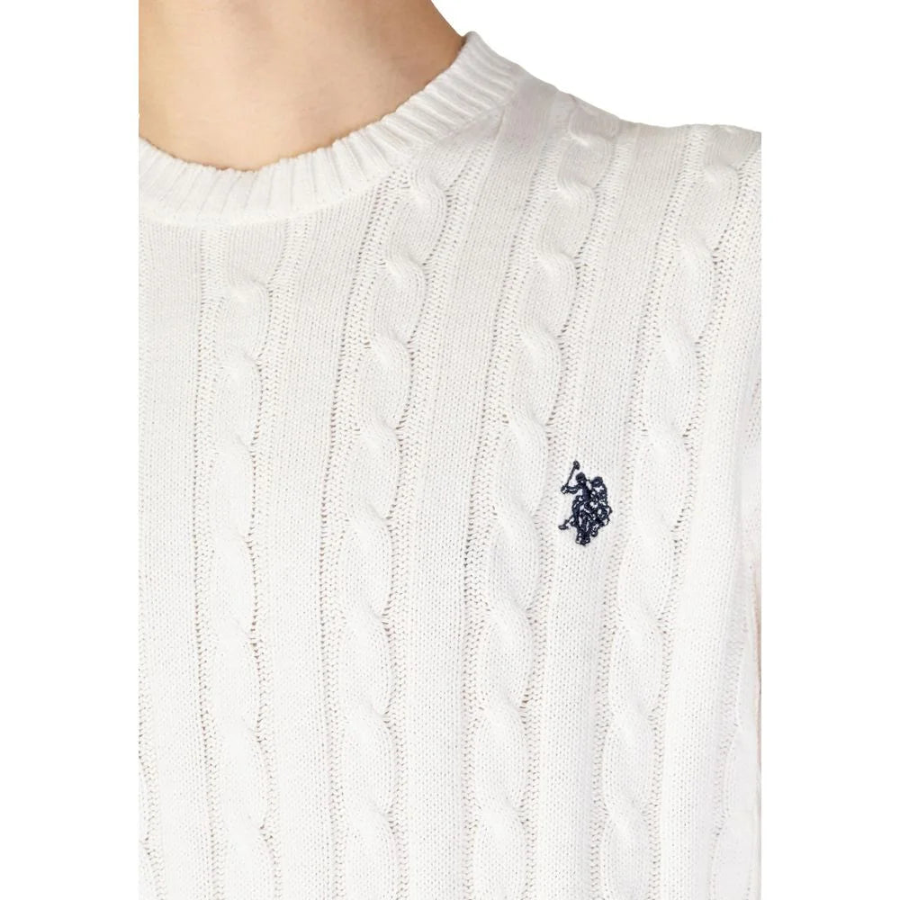 U.S. POLO ASSN. White Cotton Sweater - Sweaters