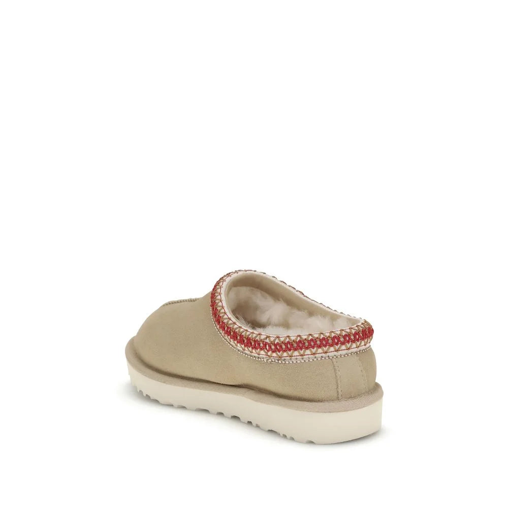 UGG Beige Calf Leather Bos Taurus Mules