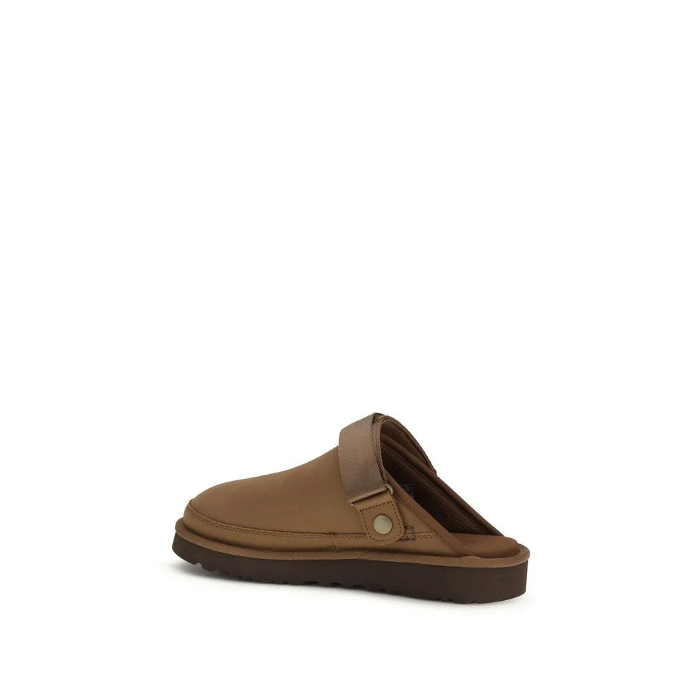 UGG Brown Calf Leather Bos Taurus Mules