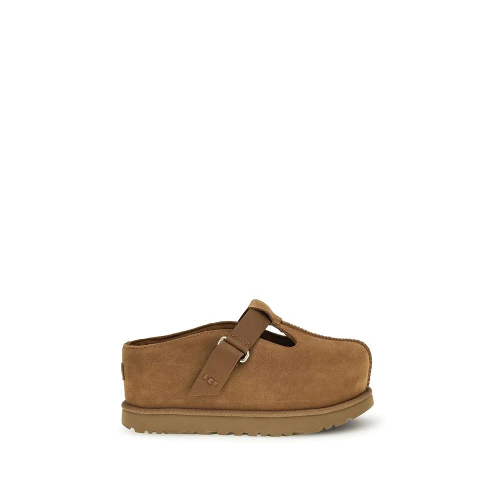 UGG Brązowe Mules z Cielęcej Skóry Bos Taurus
