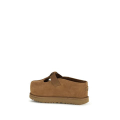 UGG Brązowe Mules z Cielęcej Skóry Bos Taurus