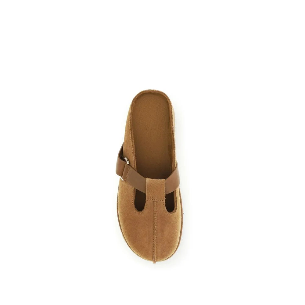UGG Brązowe Mules z Cielęcej Skóry Bos Taurus