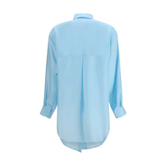 Camisa de Seda Azul Umit Benan - IT42 | L