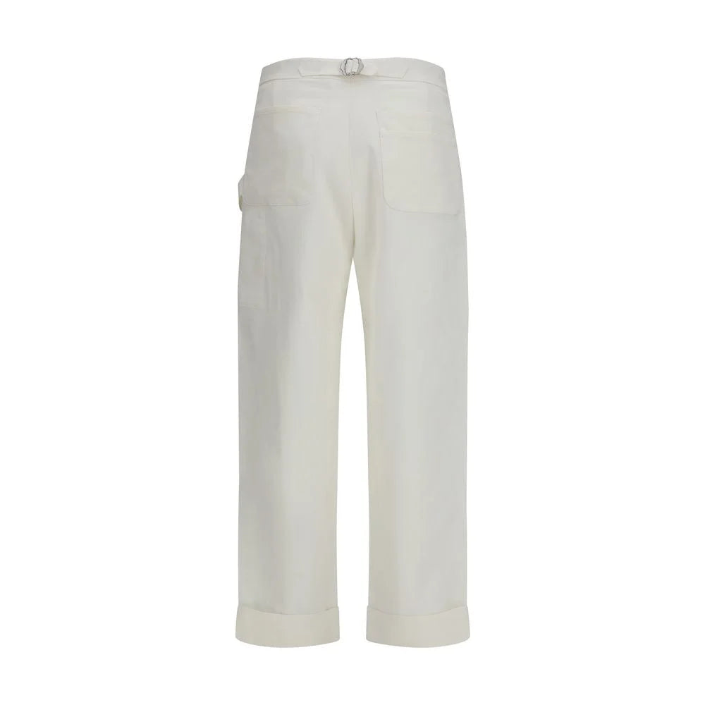 Pantalones Casuales de Algodón Blanco Umit Benan
