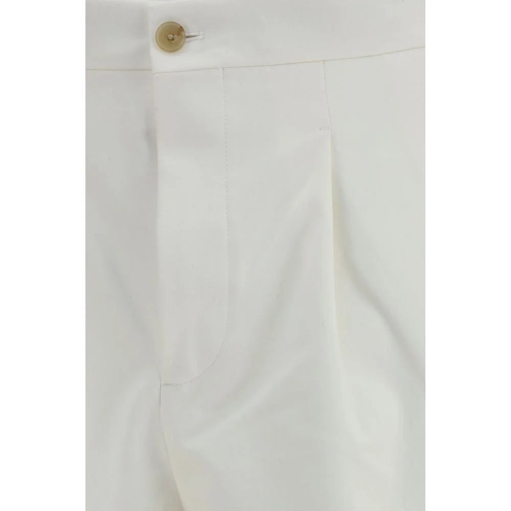 Pantalones Casuales de Algodón Blanco Umit Benan