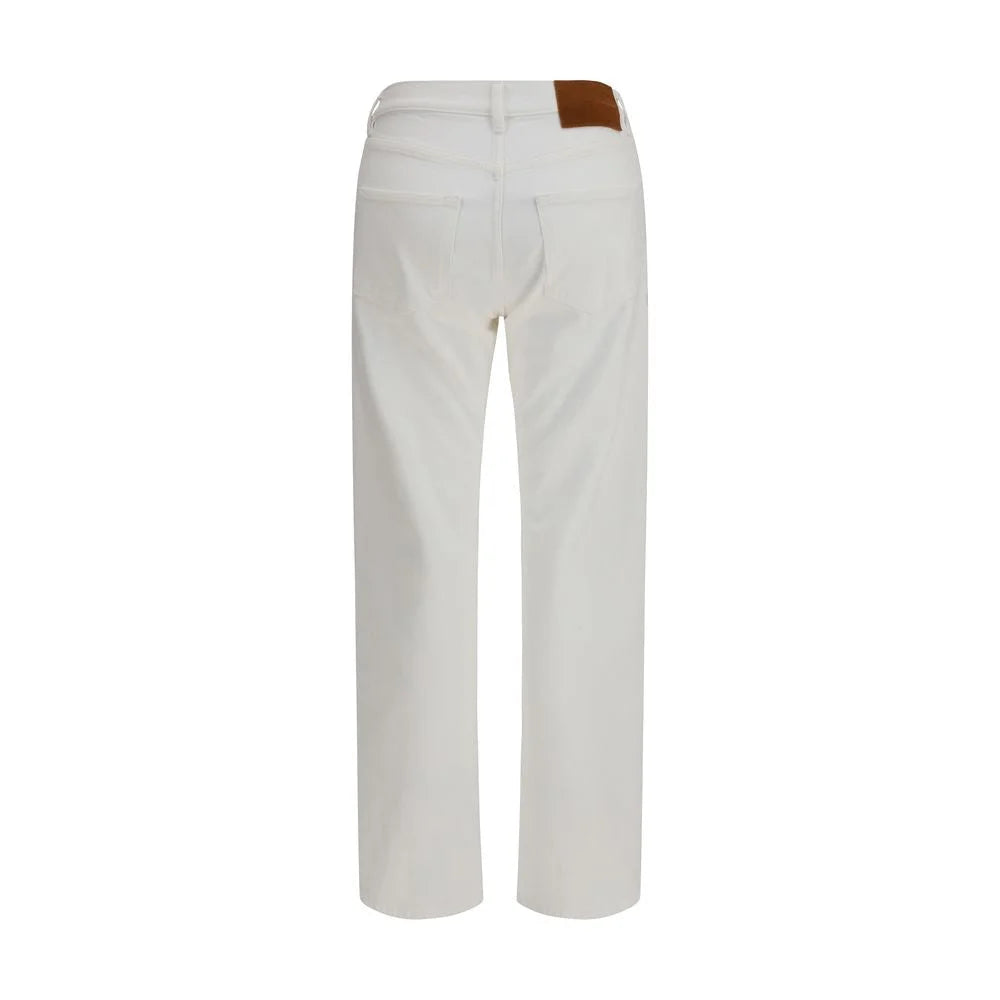 Umit Benan White Cotton Slim Fit Jeans