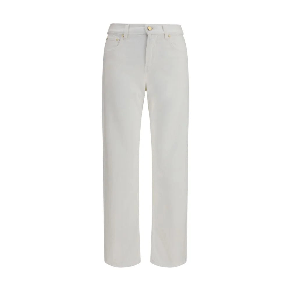 Umit Benan White Cotton Slim Fit Jeans