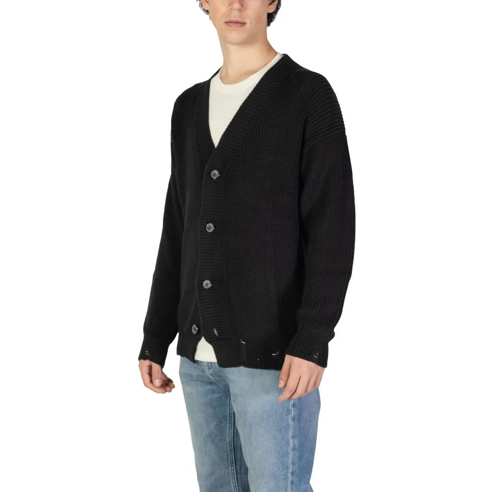 Underclub Black Cotton Cardigan - Cardigans