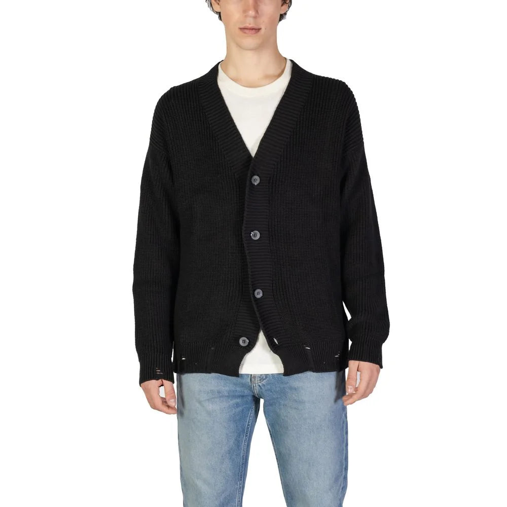 Underclub Black Cotton Cardigan - Cardigans