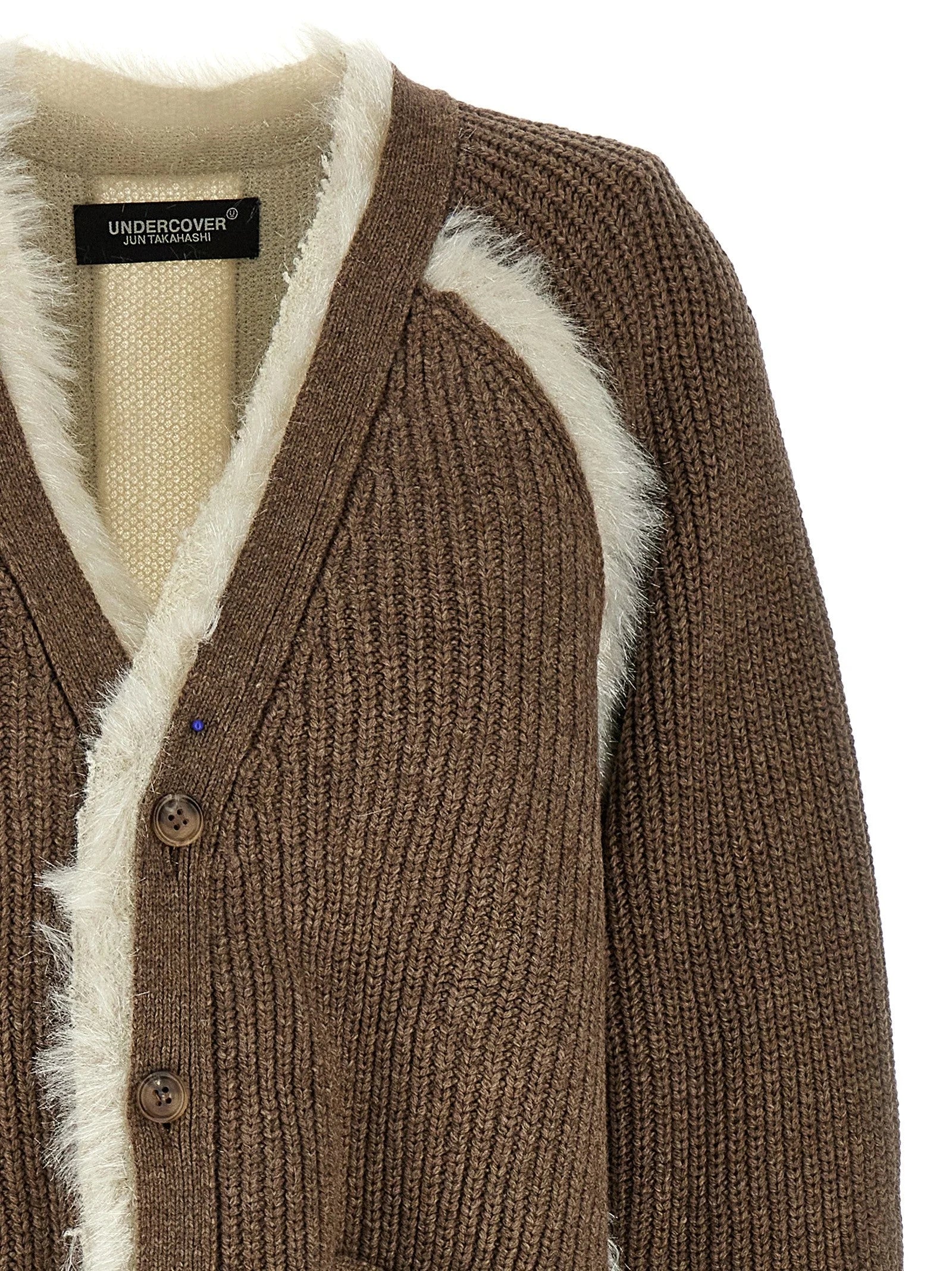 Undercover Brown Wool Cardigan - 2