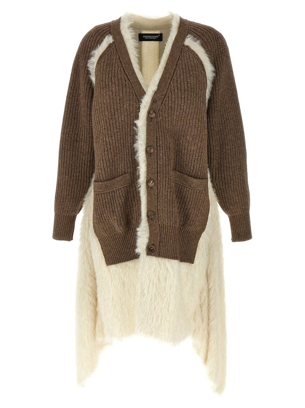 Undercover Brown Wool Cardigan - 2