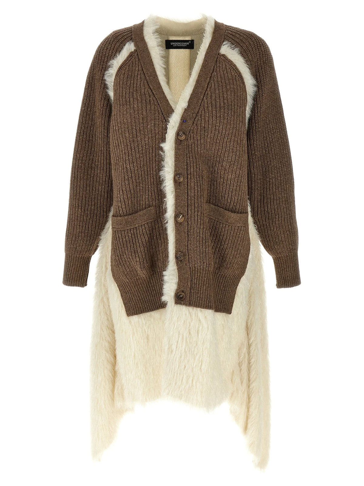 Undercover Brown Wool Cardigan - 2