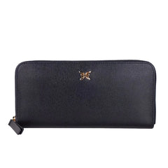 Ungaro Elegant Leather Zippered Wallet in Classic Black - Wallets