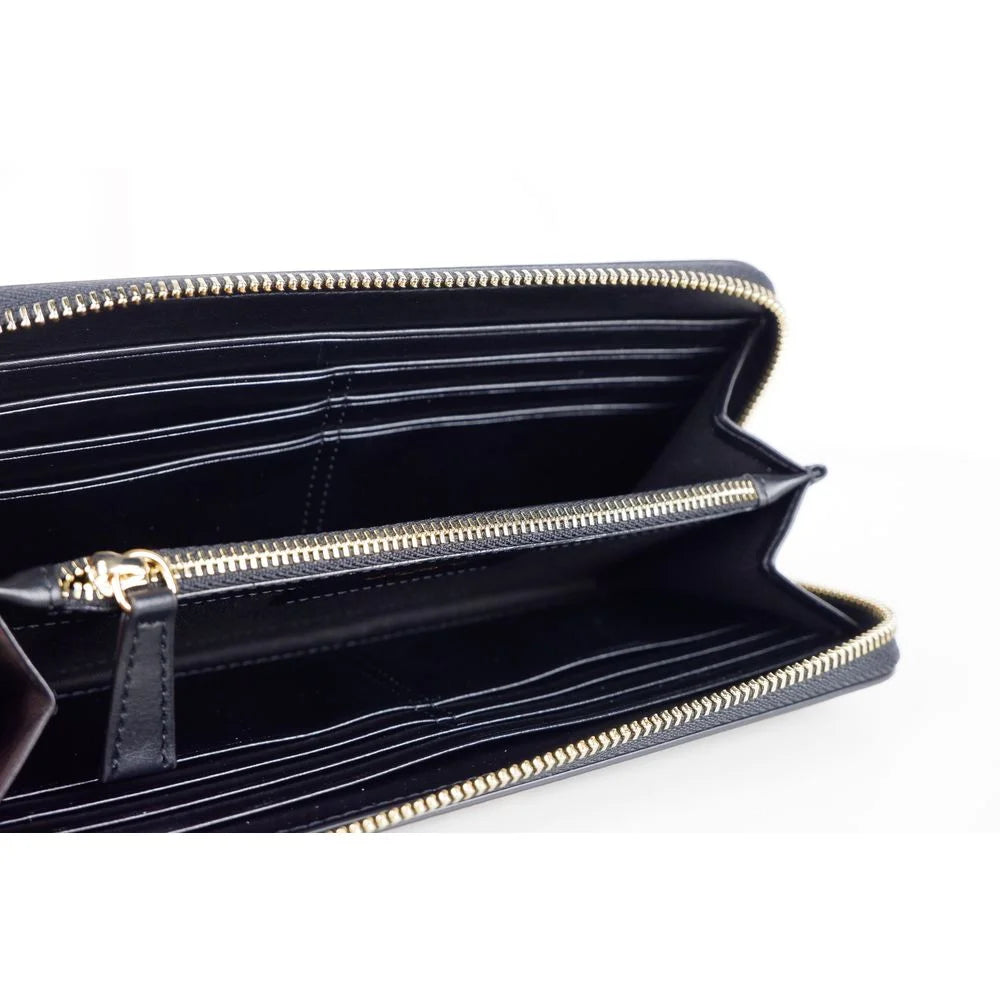 Ungaro Elegant Leather Zippered Wallet in Classic Black - Wallets