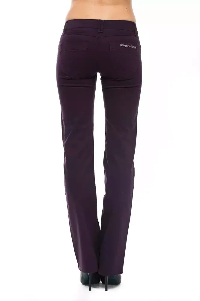 Ungaro Fever Purple Cotton Women Pant - Trousers