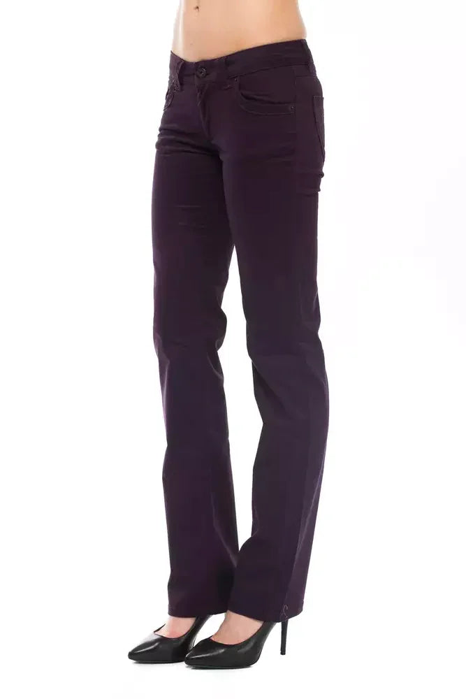 Ungaro Fever Purple Cotton Women Pant - Trousers
