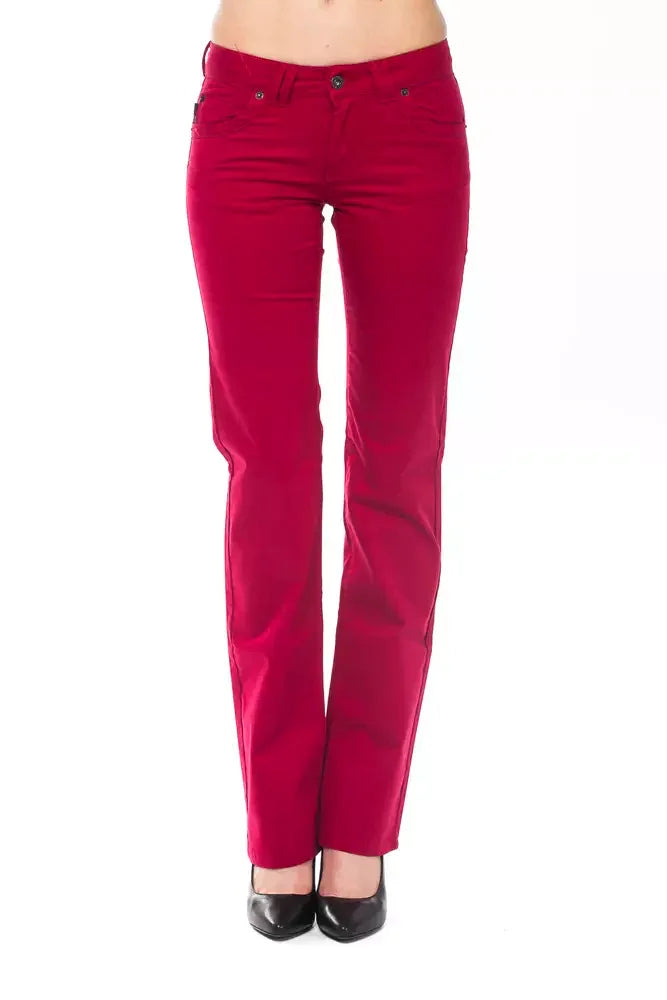 Ungaro Fever Red Cotton Women Pants - Trousers