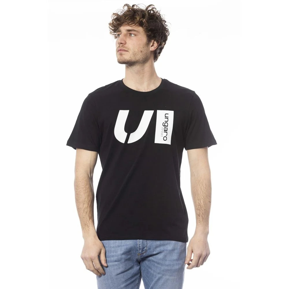 Ungaro Sport Black Cotton Men T-Shirt - T-Shirts