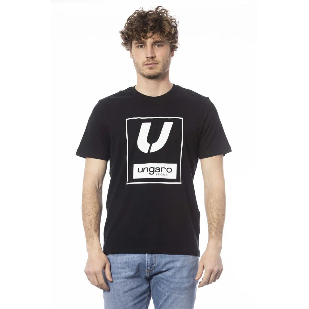 Ungaro Sport Black Cotton Men T-Shirt - T-Shirts